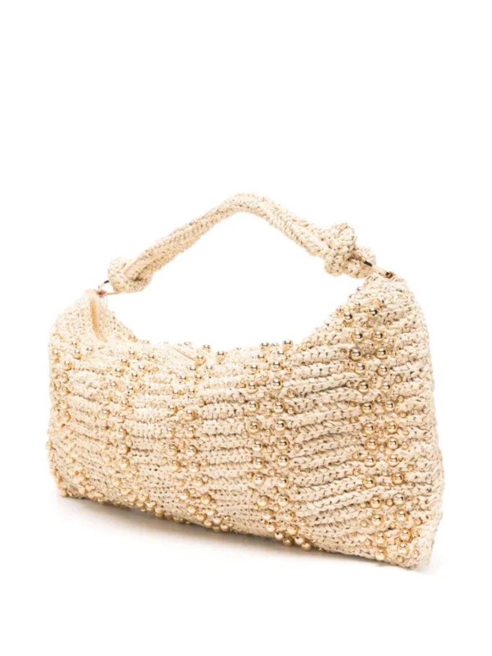 Cult Gaia Hera Raffia Shoulder Bag with Gold Beaded Embellishment - Picture 7 of 12